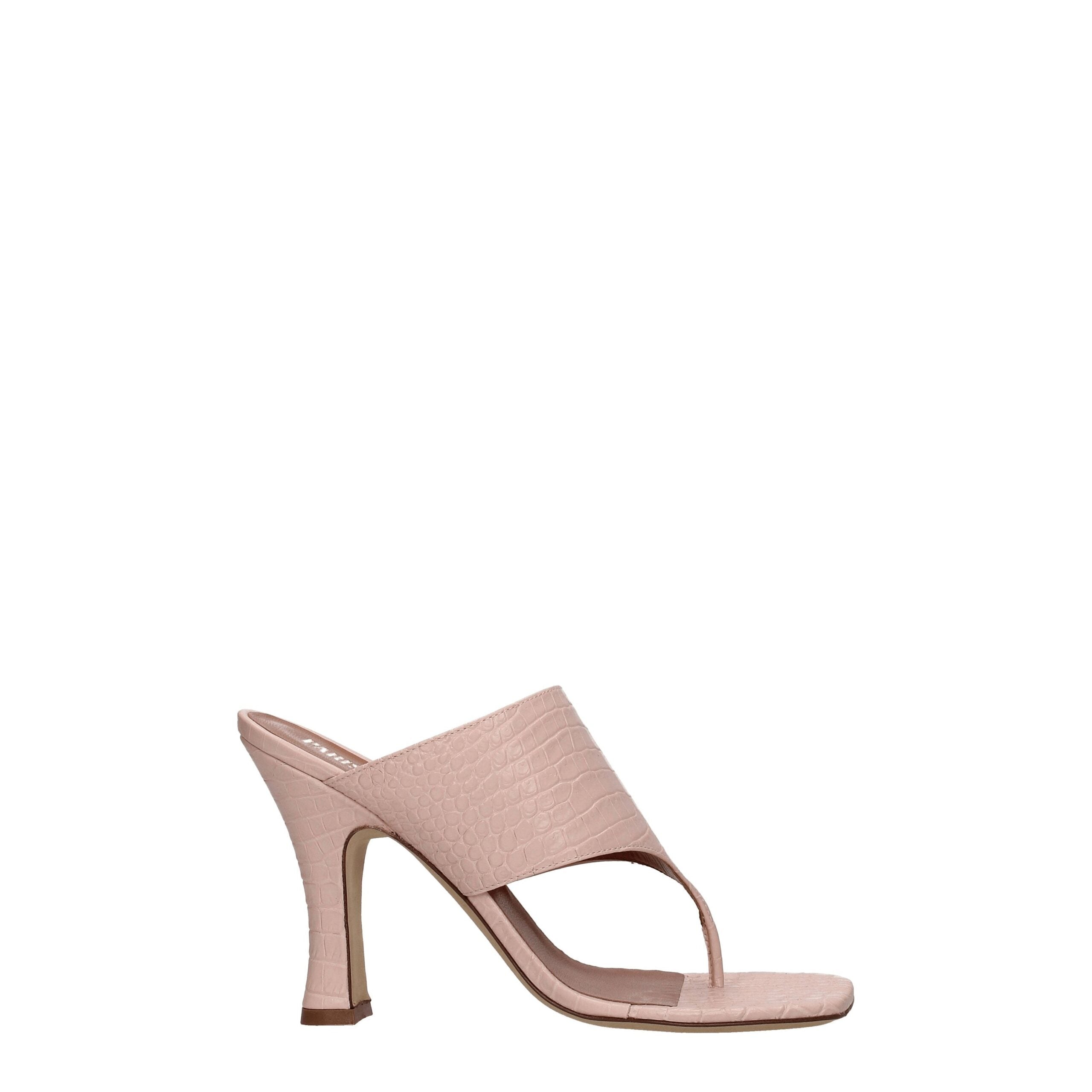 Sandale en cuir rose Paris Texas