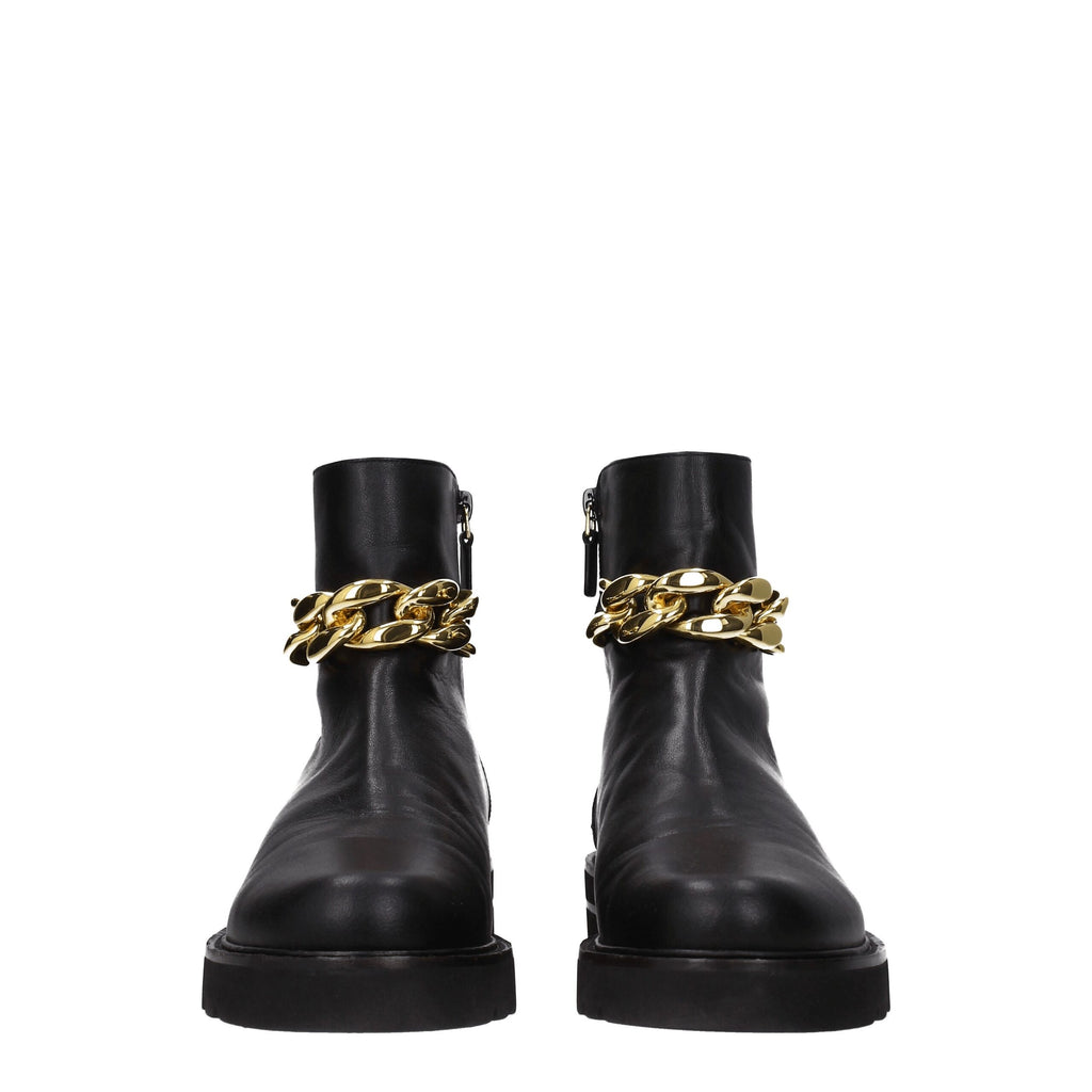 Stuart Weitzman Black Leather Ankle