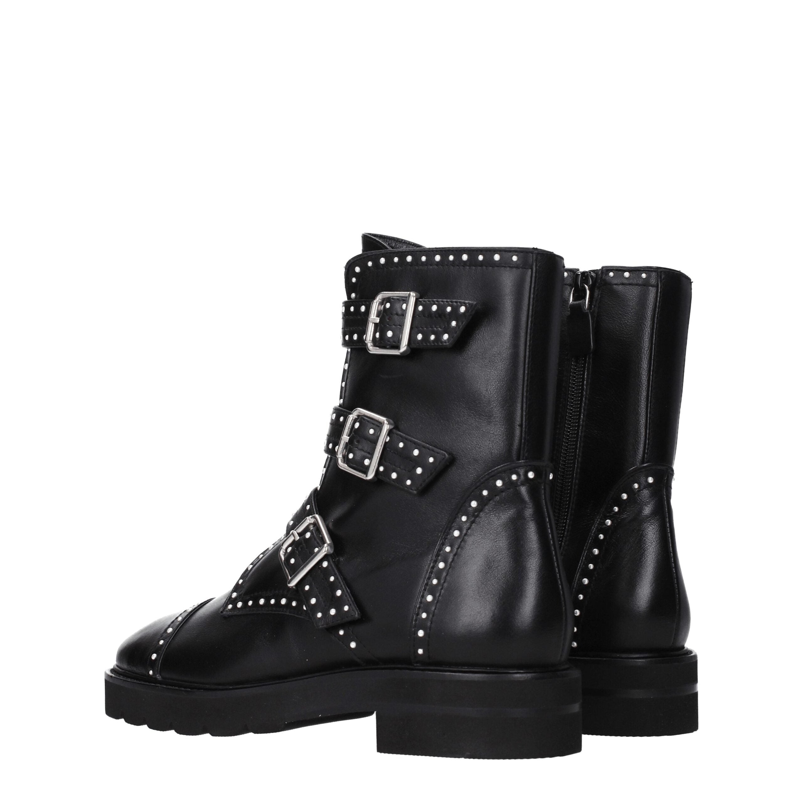 Stuart Weitzman Black Leather Ankle