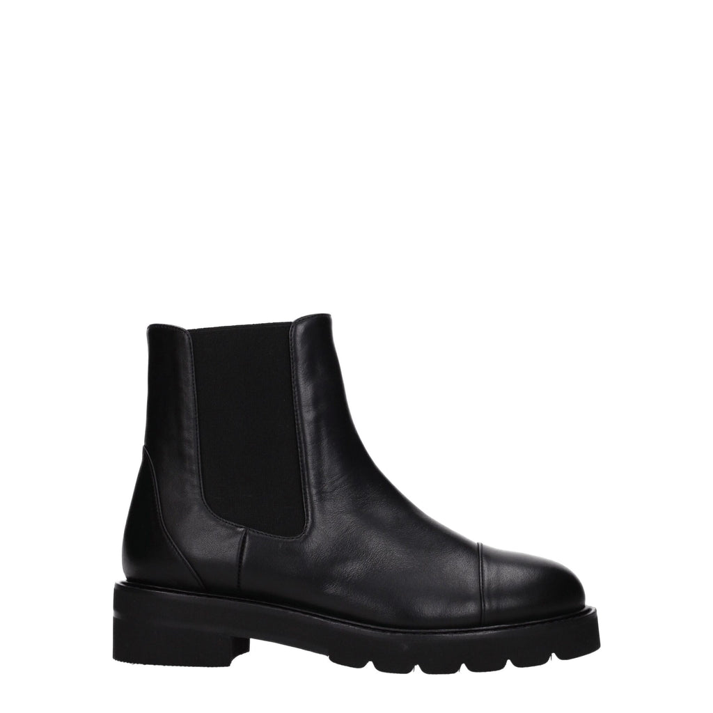 Bottines en cuir noir Stuart Weitzman