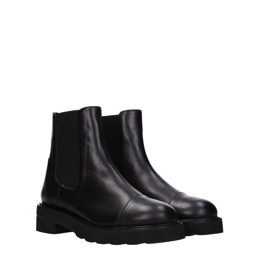 Bottines en cuir noir Stuart Weitzman