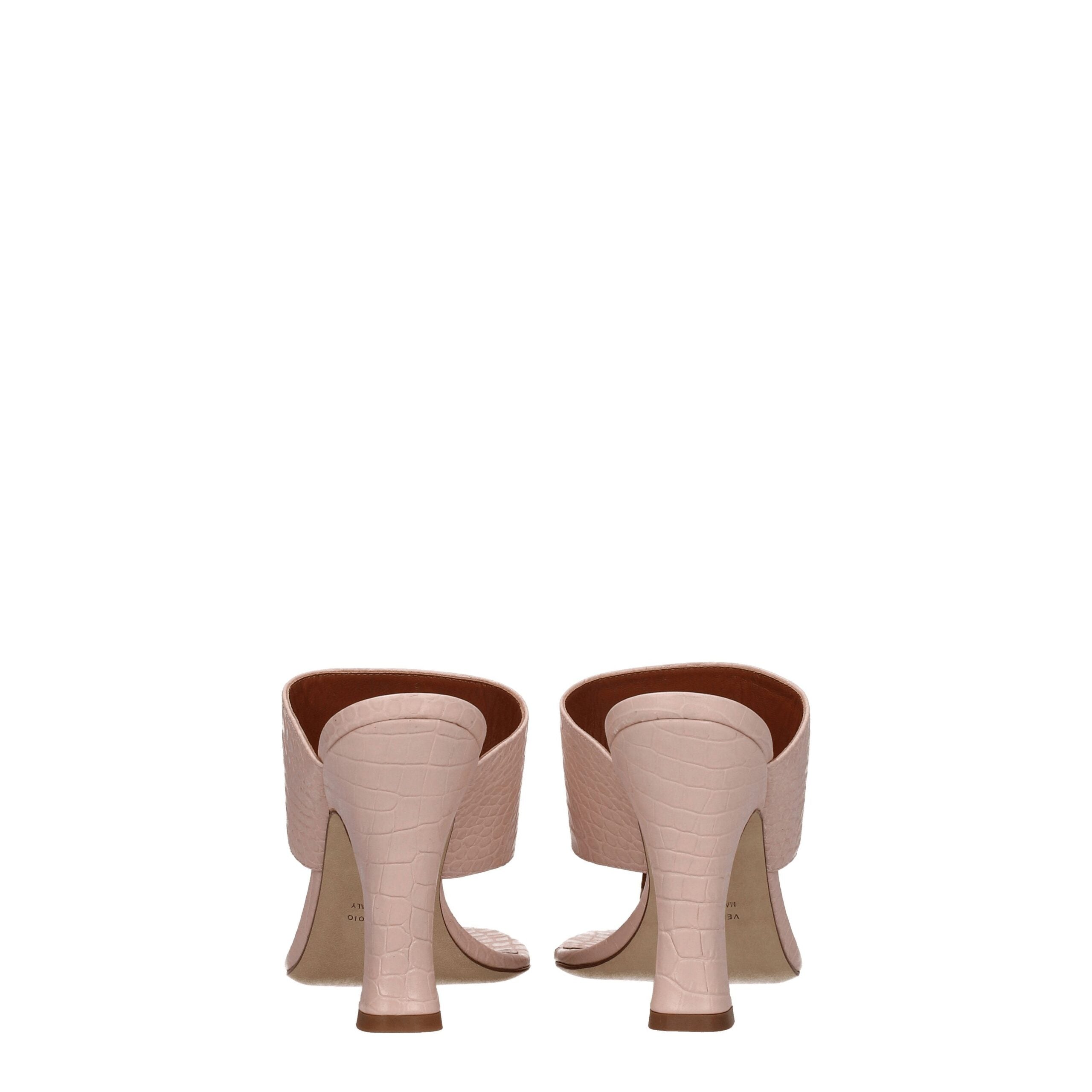 Sandale en cuir rose Paris Texas
