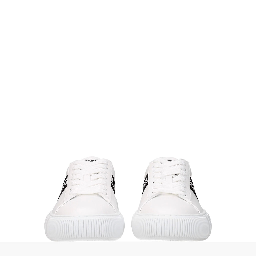 Baskets en cuir blanc Versace
