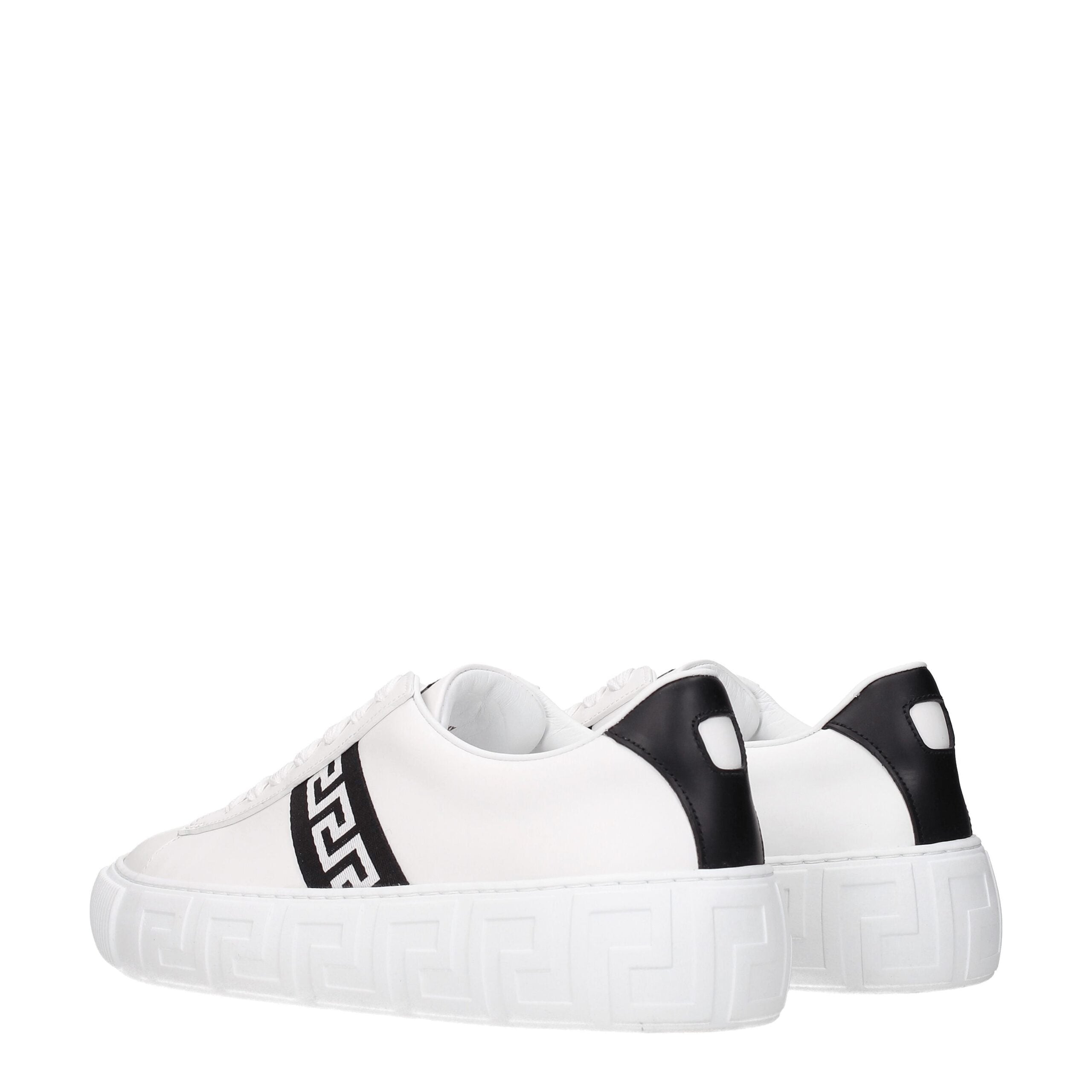 Baskets en cuir blanc Versace