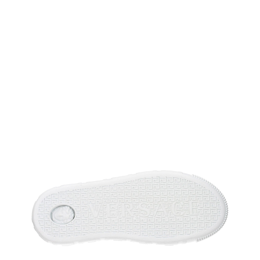 Baskets en cuir blanc Versace