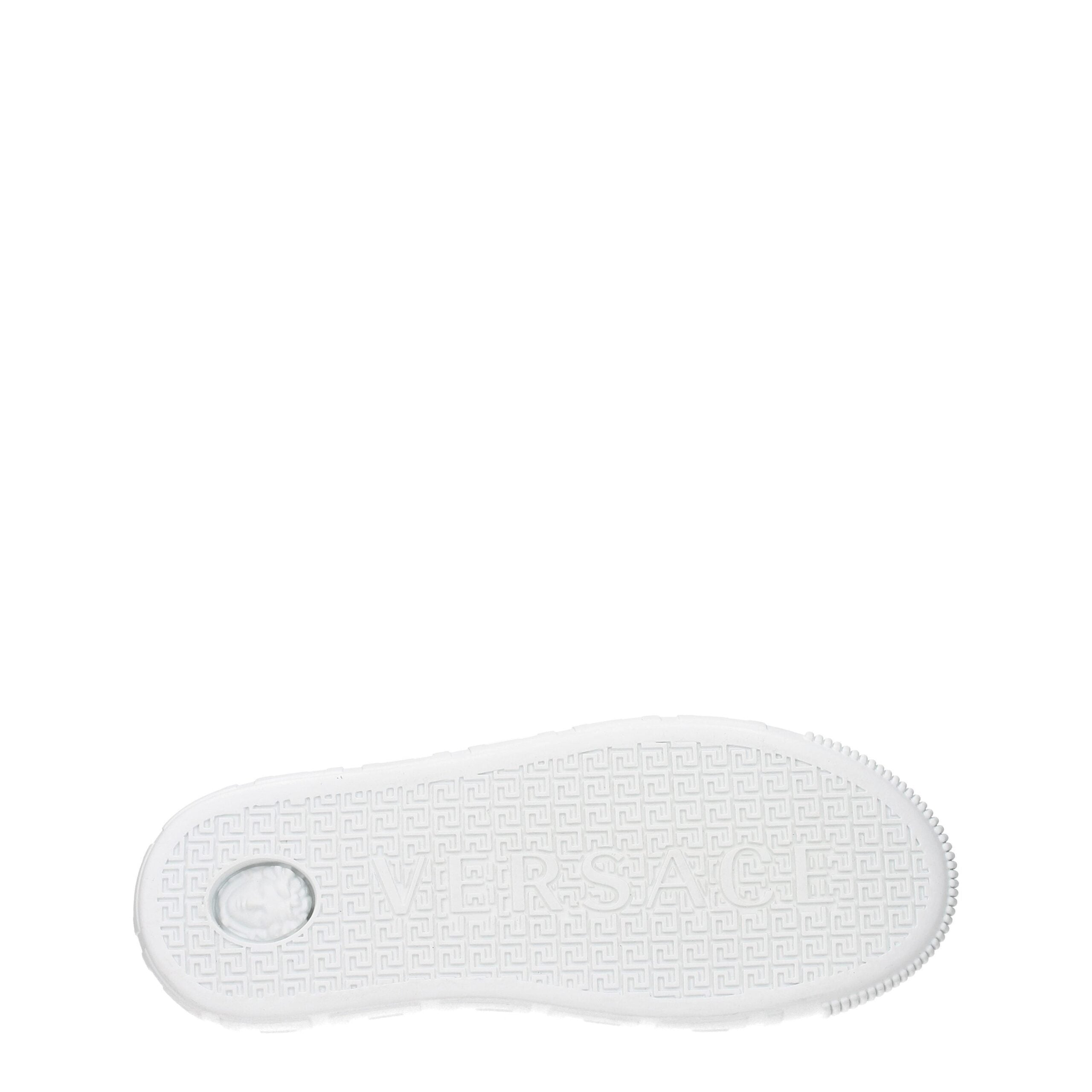 Baskets en cuir blanc Versace
