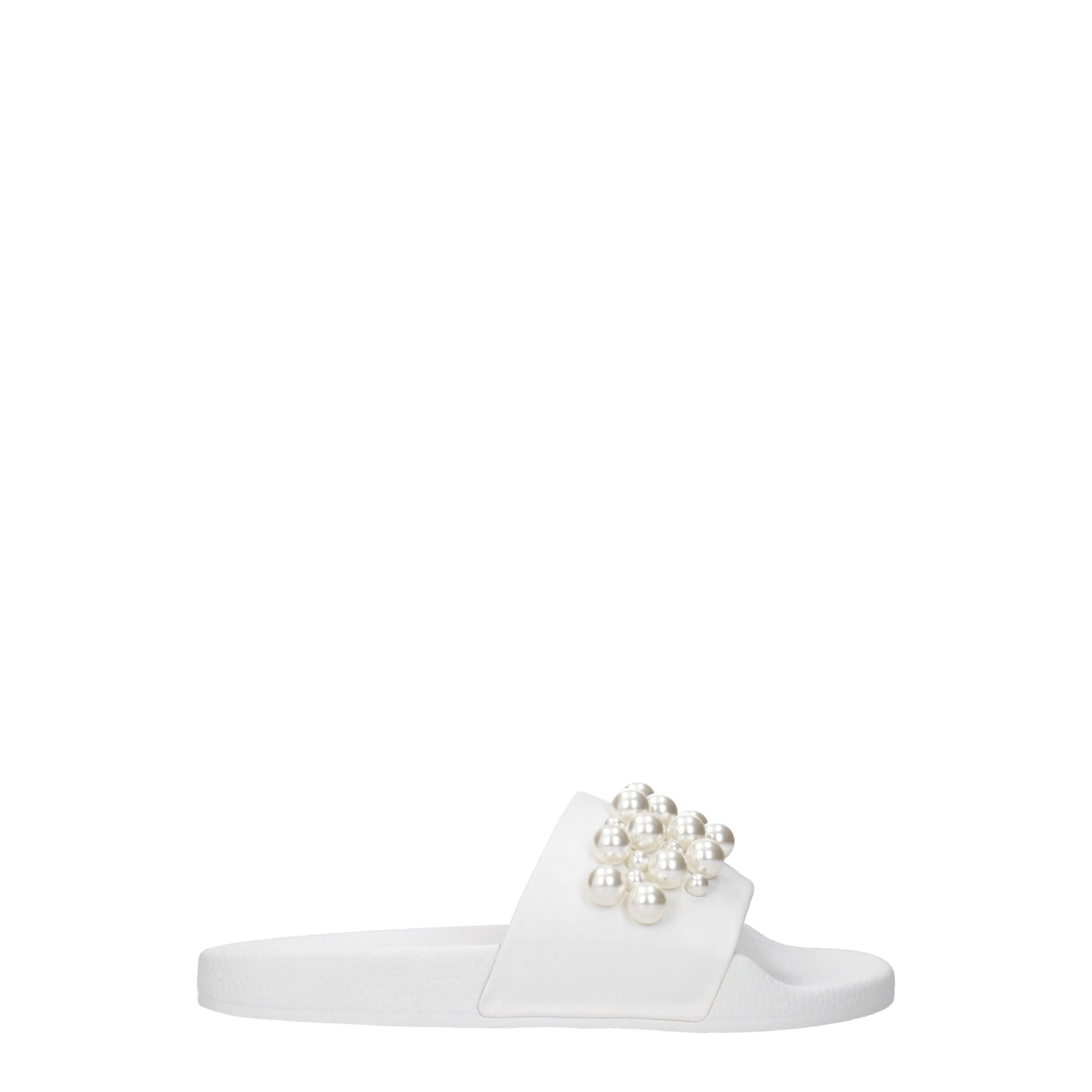 Chaussons en cuir blanc Stuart Weitzman