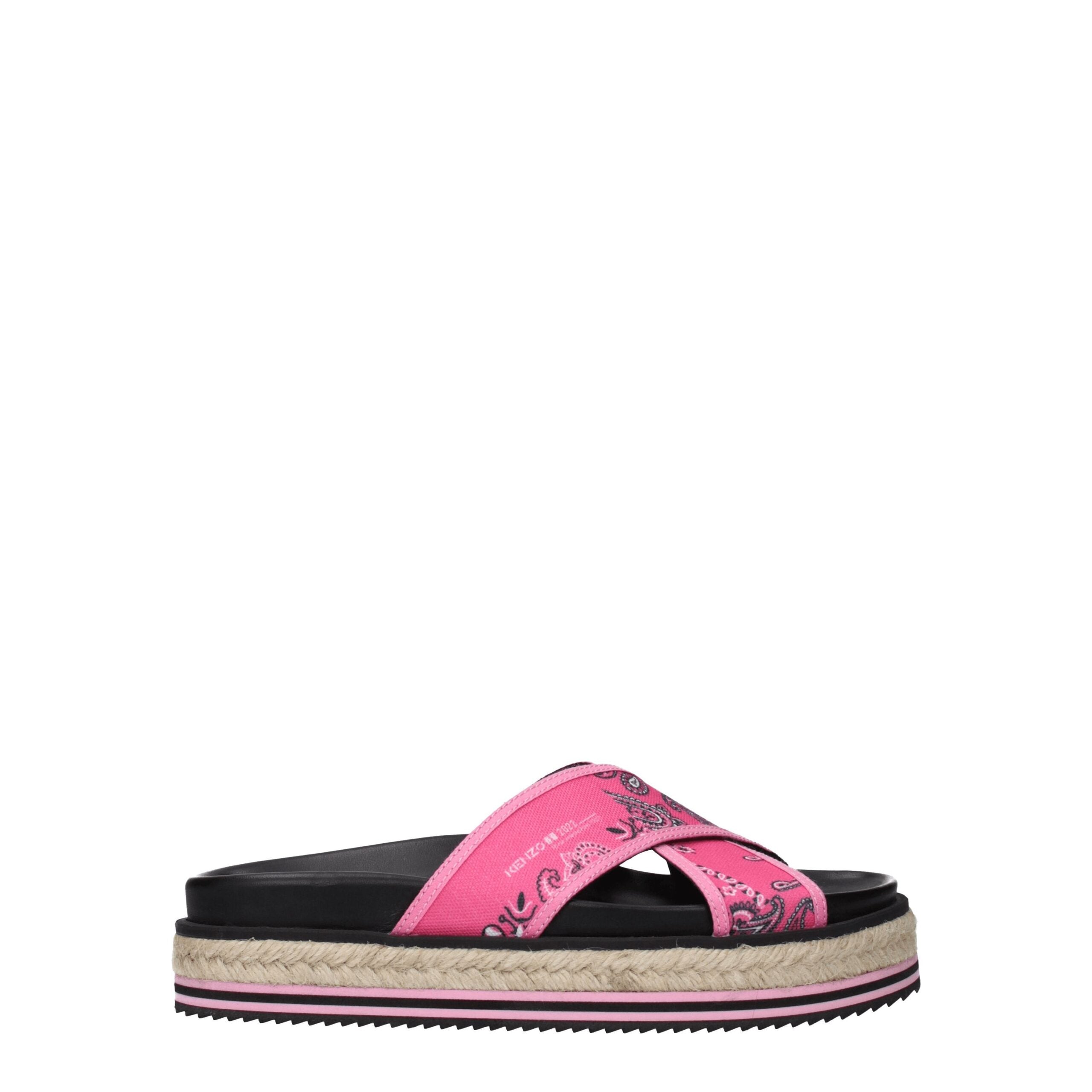 Chaussons Kenzo en tissu rose