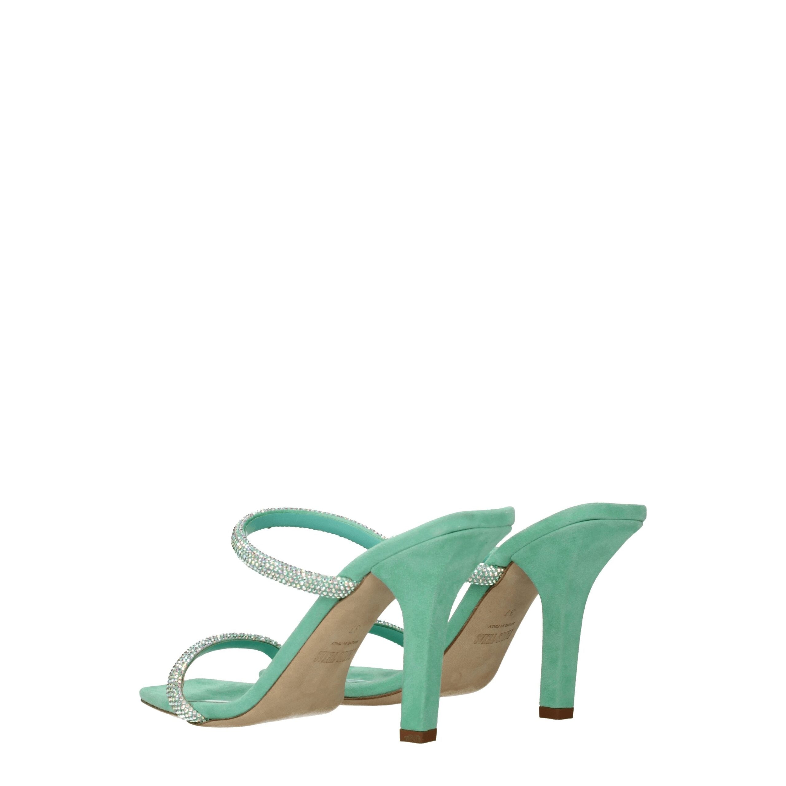Sandale en cuir vert Paris Texas