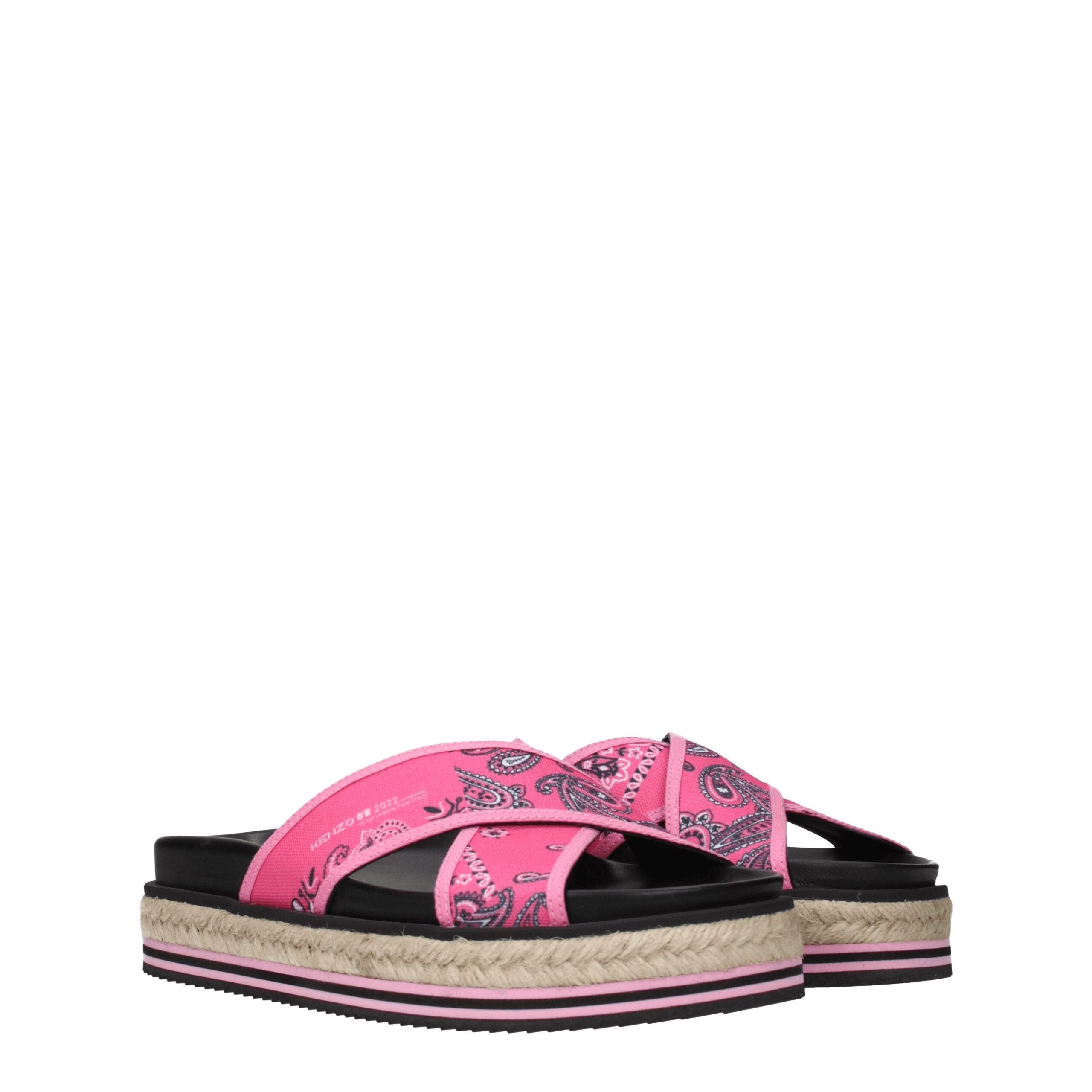 Chaussons Kenzo en tissu rose