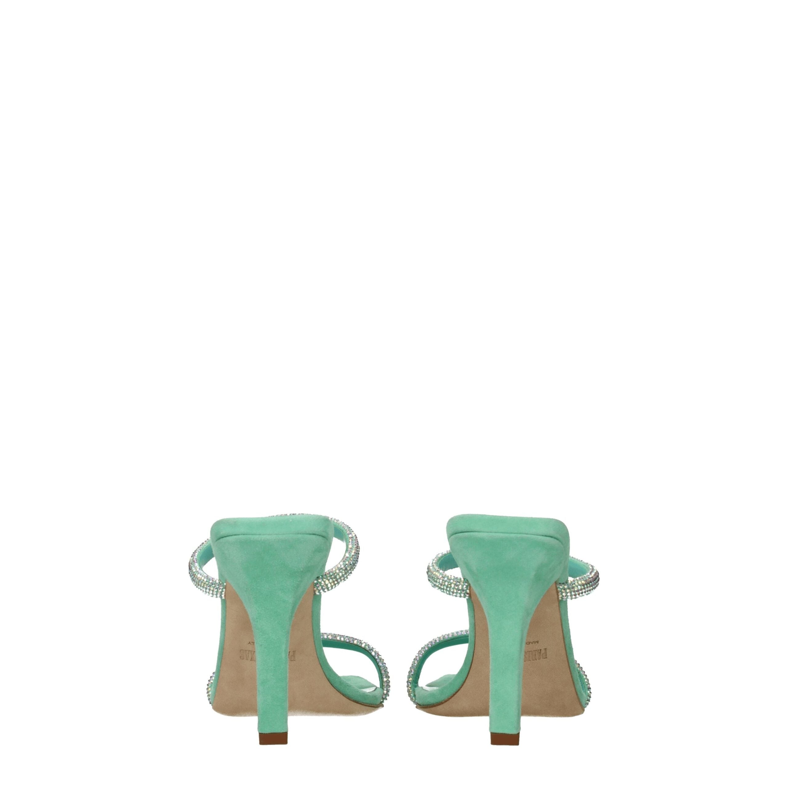 Sandale en cuir vert Paris Texas