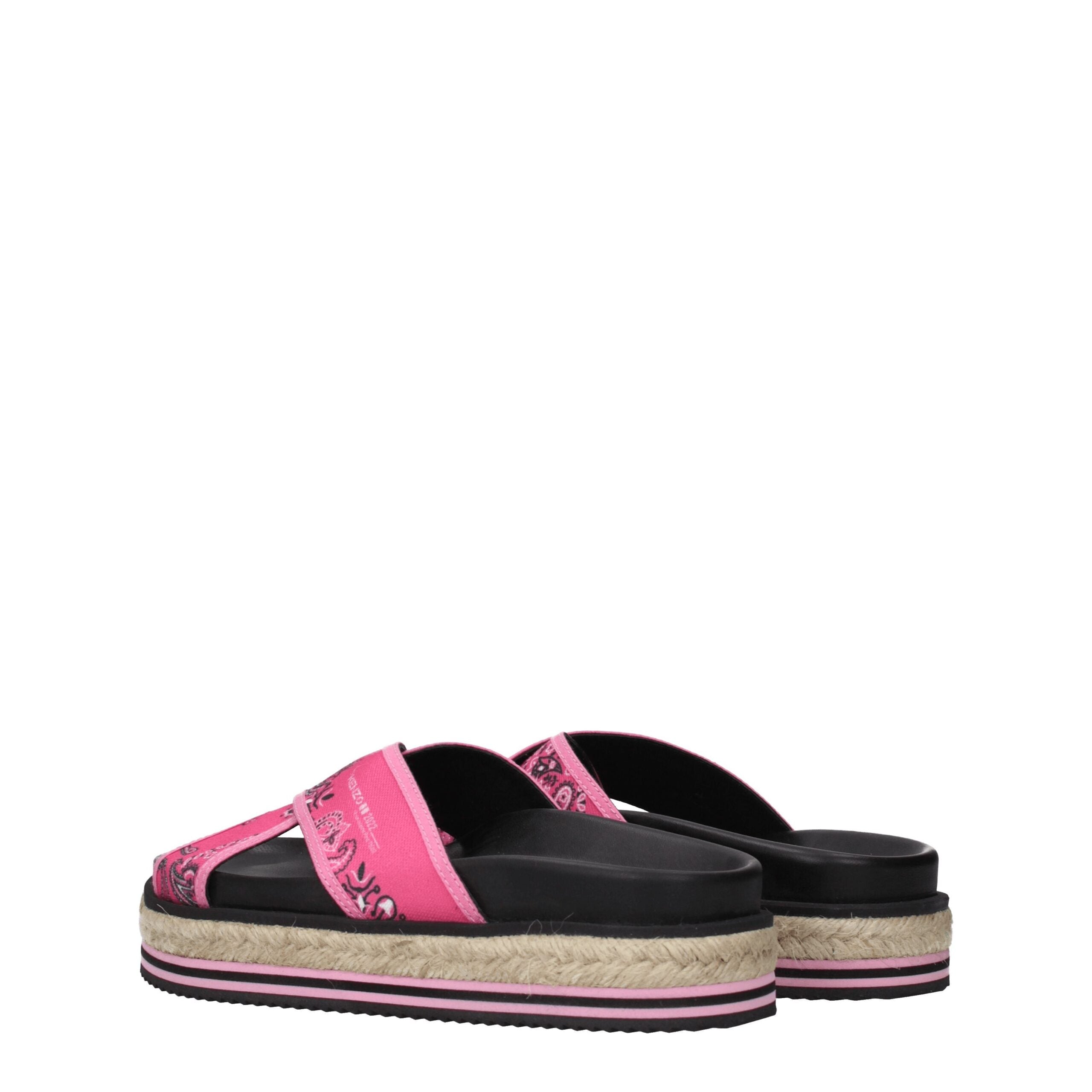 Chaussons Kenzo en tissu rose