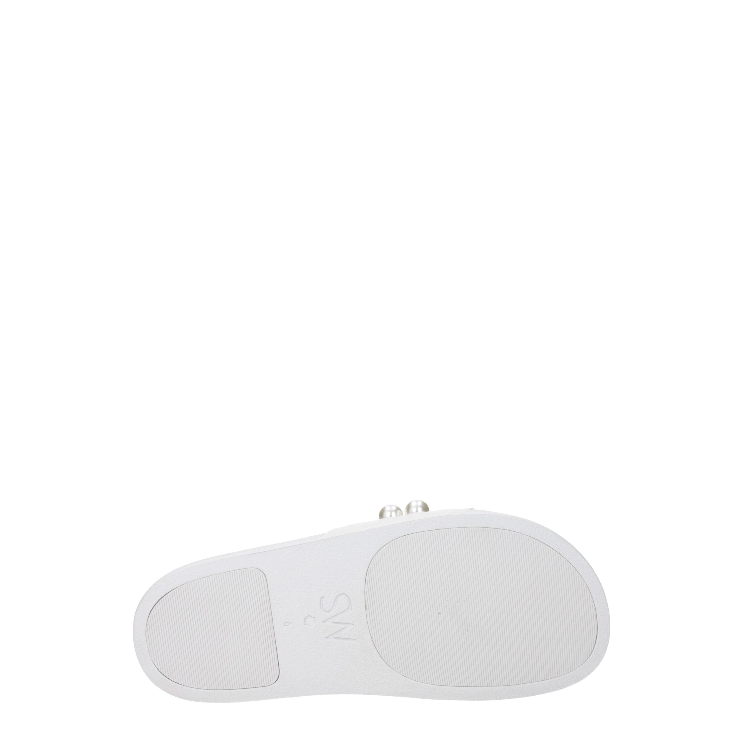 Chaussons en cuir blanc Stuart Weitzman