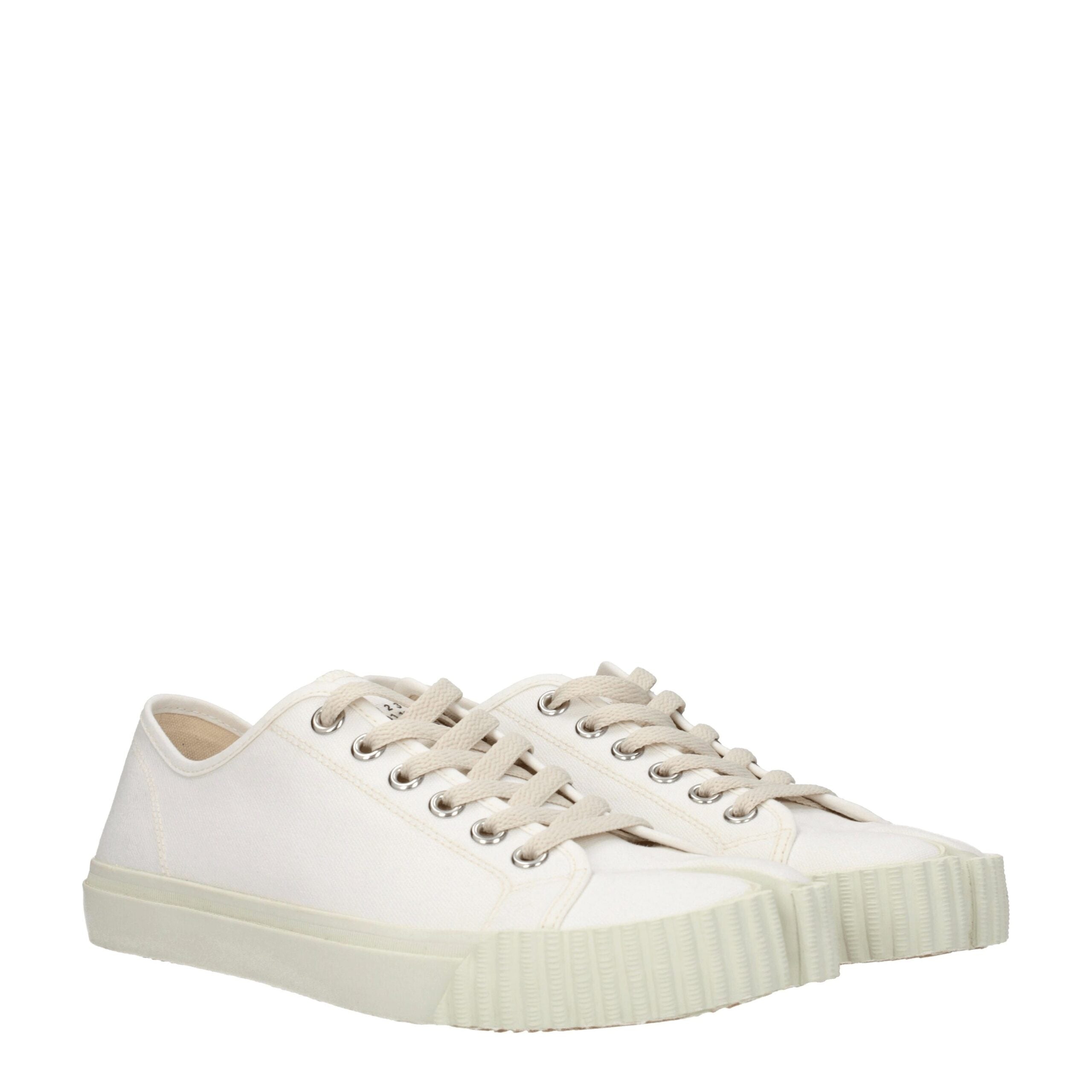 Maison Margiela White Fabric Low Top Sneakers