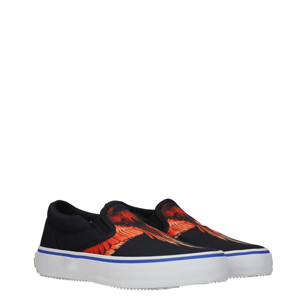 Marcelo Burlon Black Fabric Slip-On Loafer
