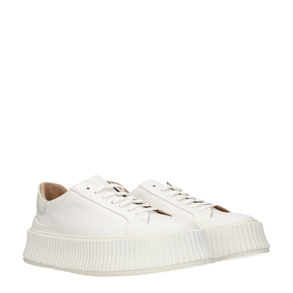 Jil Sander White Leather Sneakers