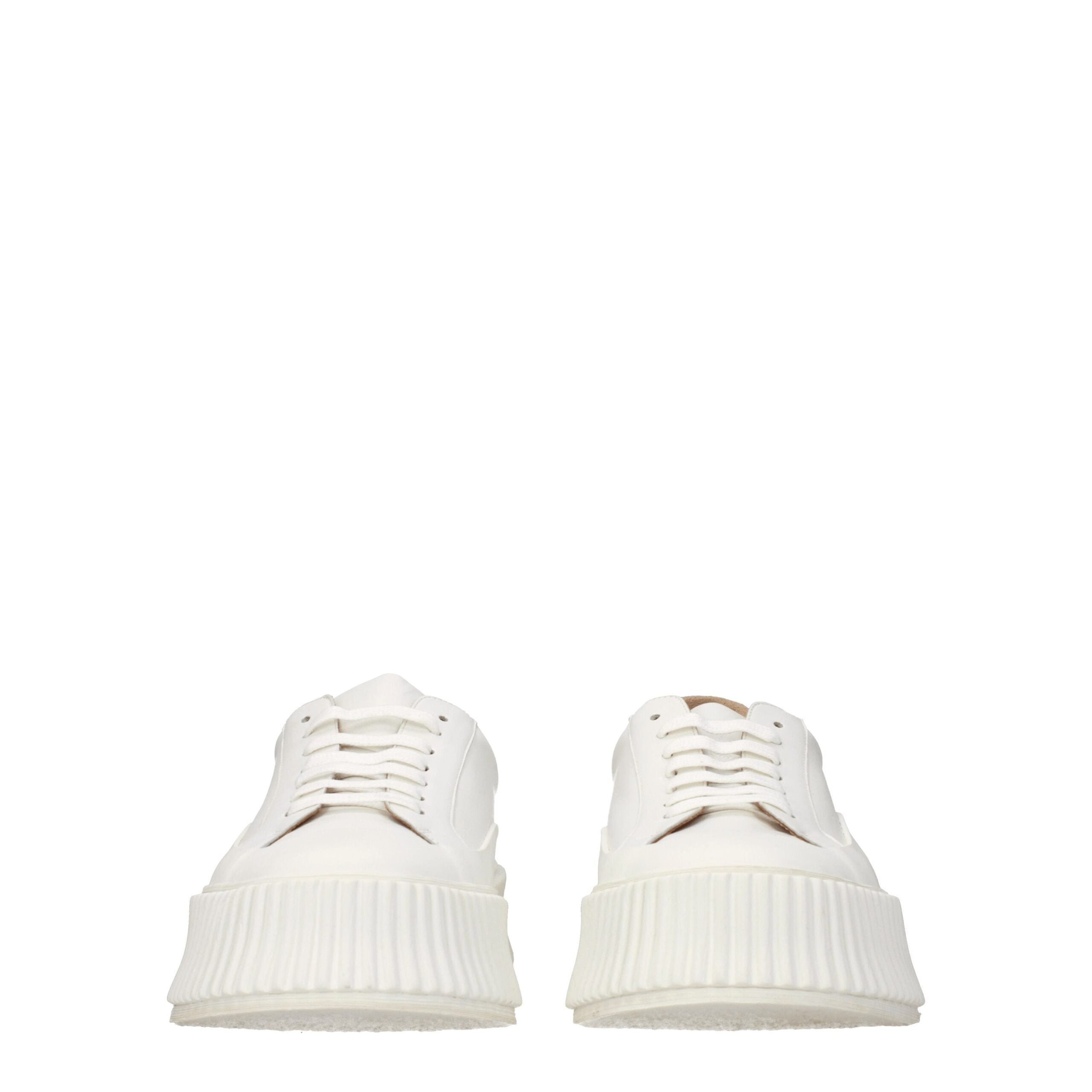 Jil Sander White Leather Sneakers