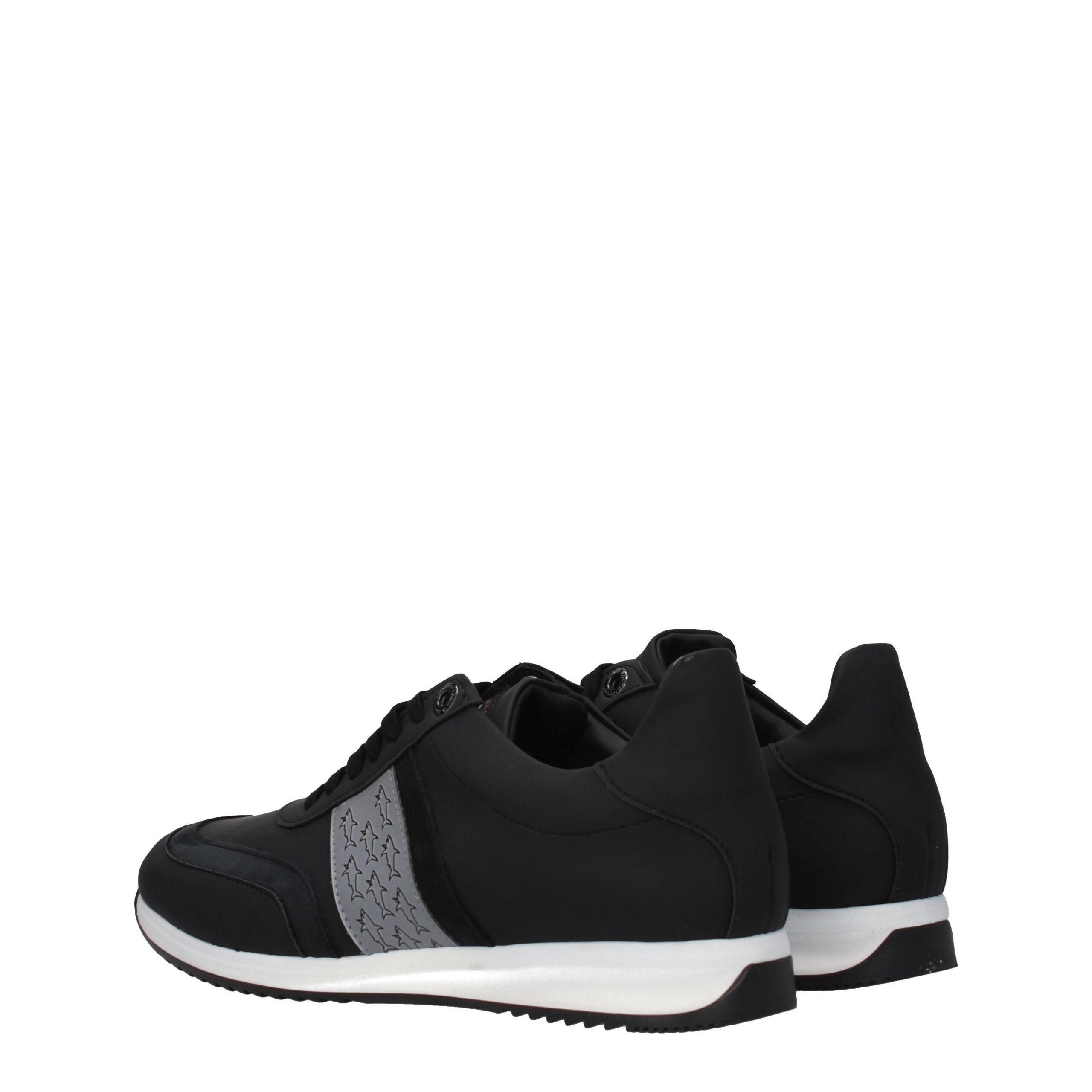 Paul & Shark Black Leather Sneakers