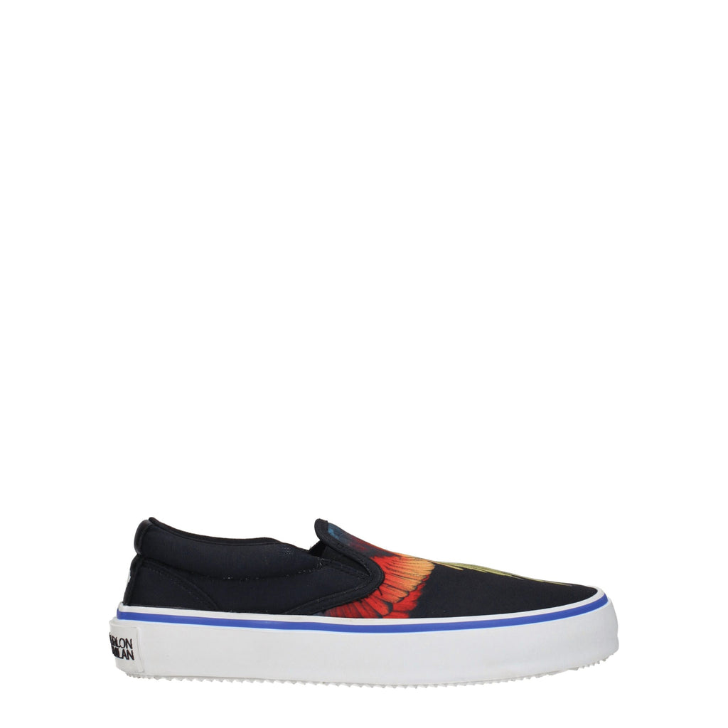 Marcelo Burlon Black Fabric Slip-On Loafer