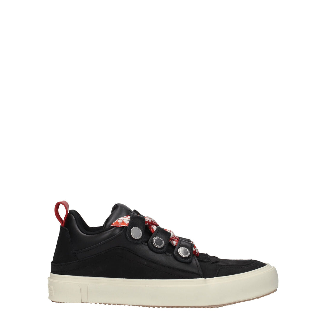 Marcelo Burlon Black Leather Low Top Sneakers