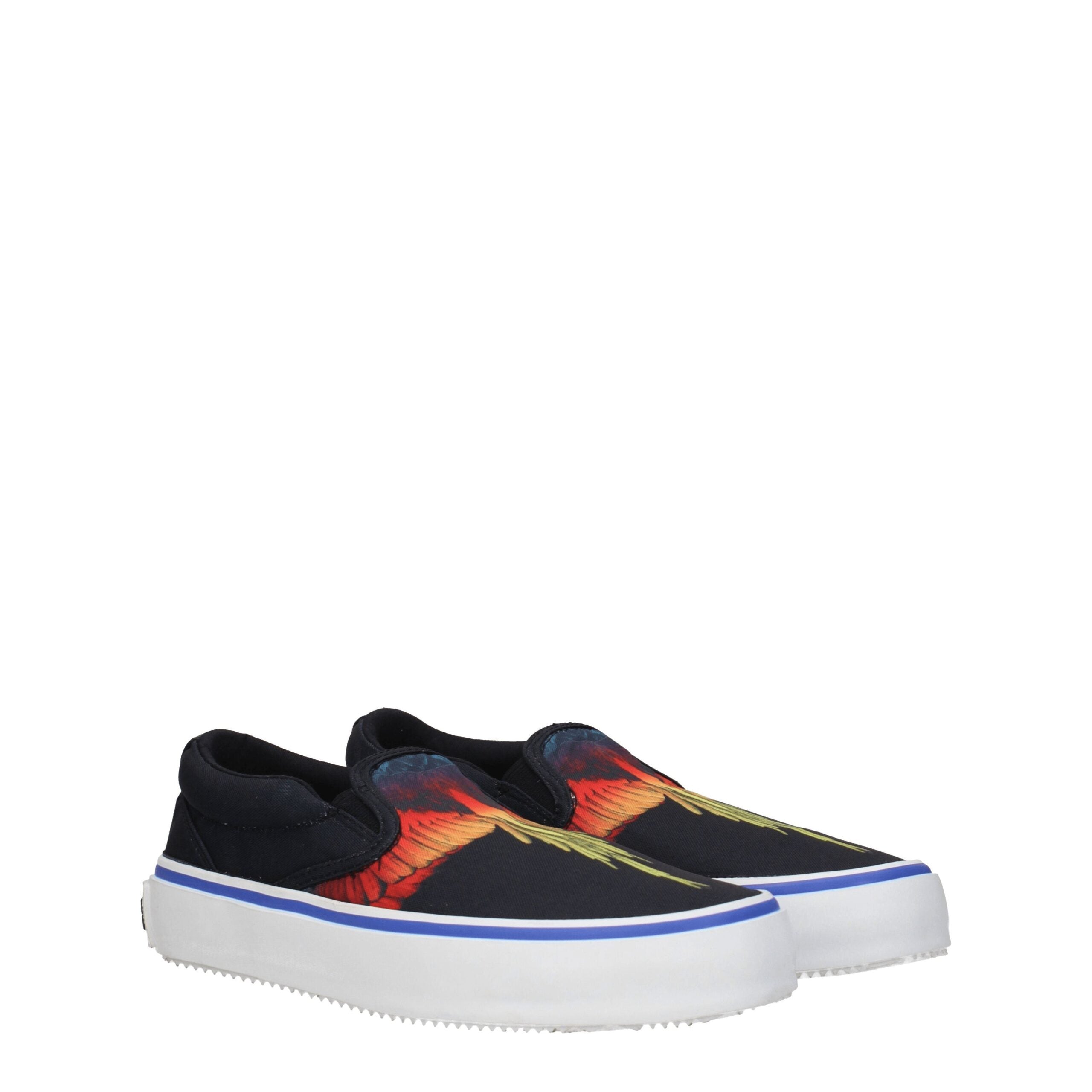 Marcelo Burlon Black Fabric Slip-On Loafer