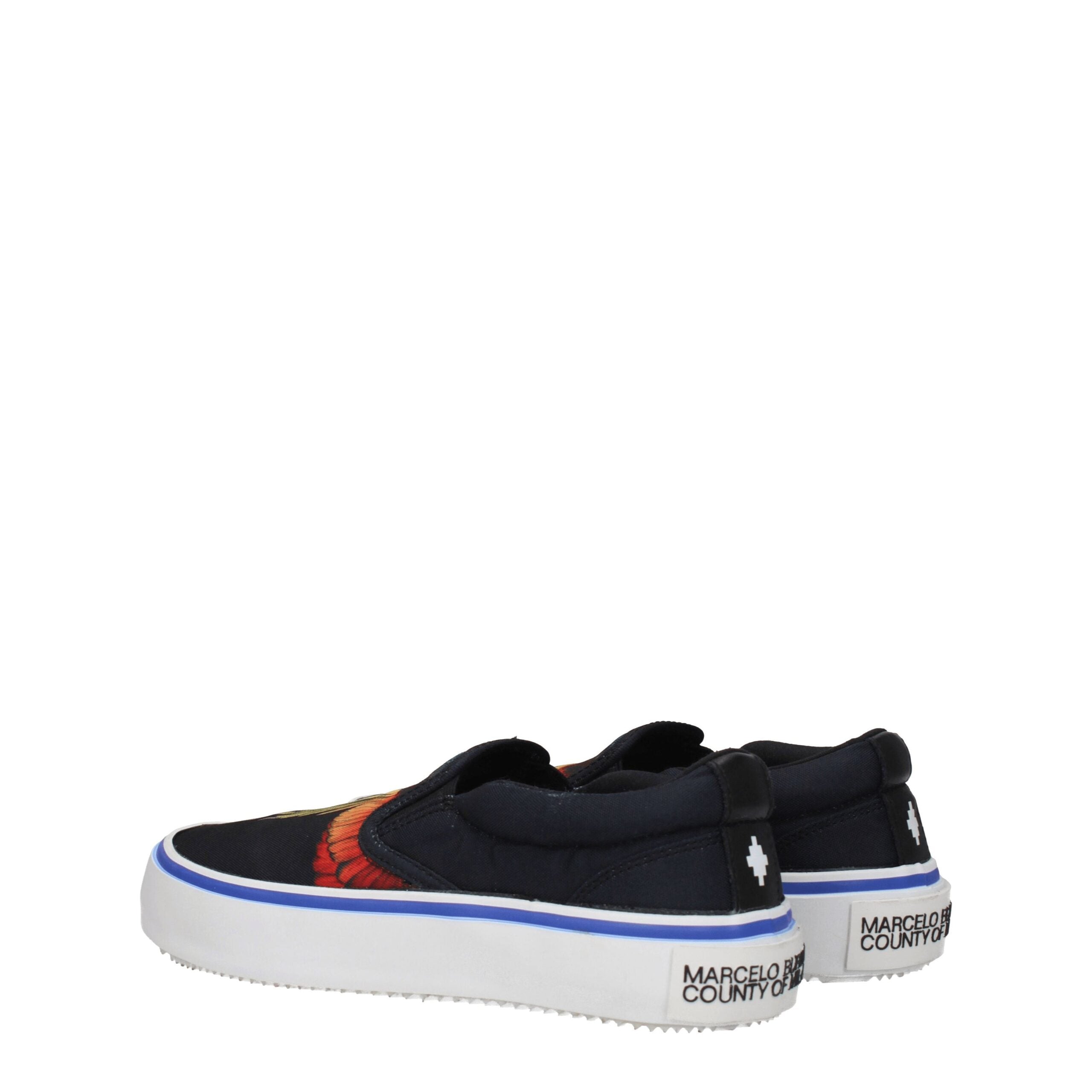 Marcelo Burlon Black Fabric Slip-On Loafer