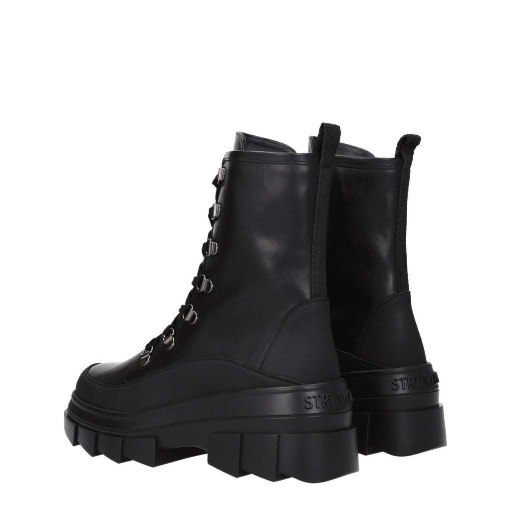 Stuart Weitzman Black Leather Ankle