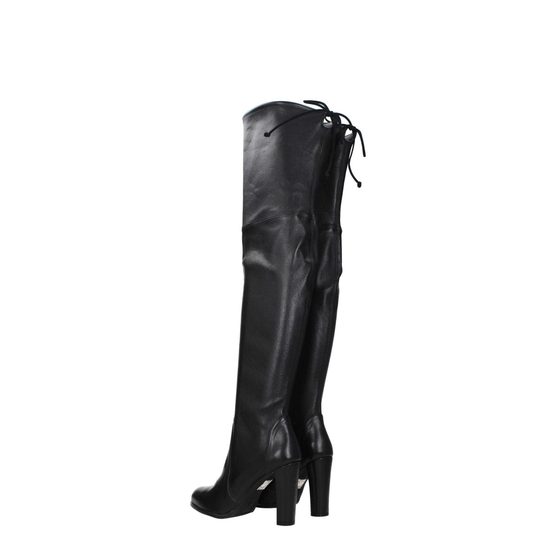 Stuart Weitzman Black Leather Over The Knee