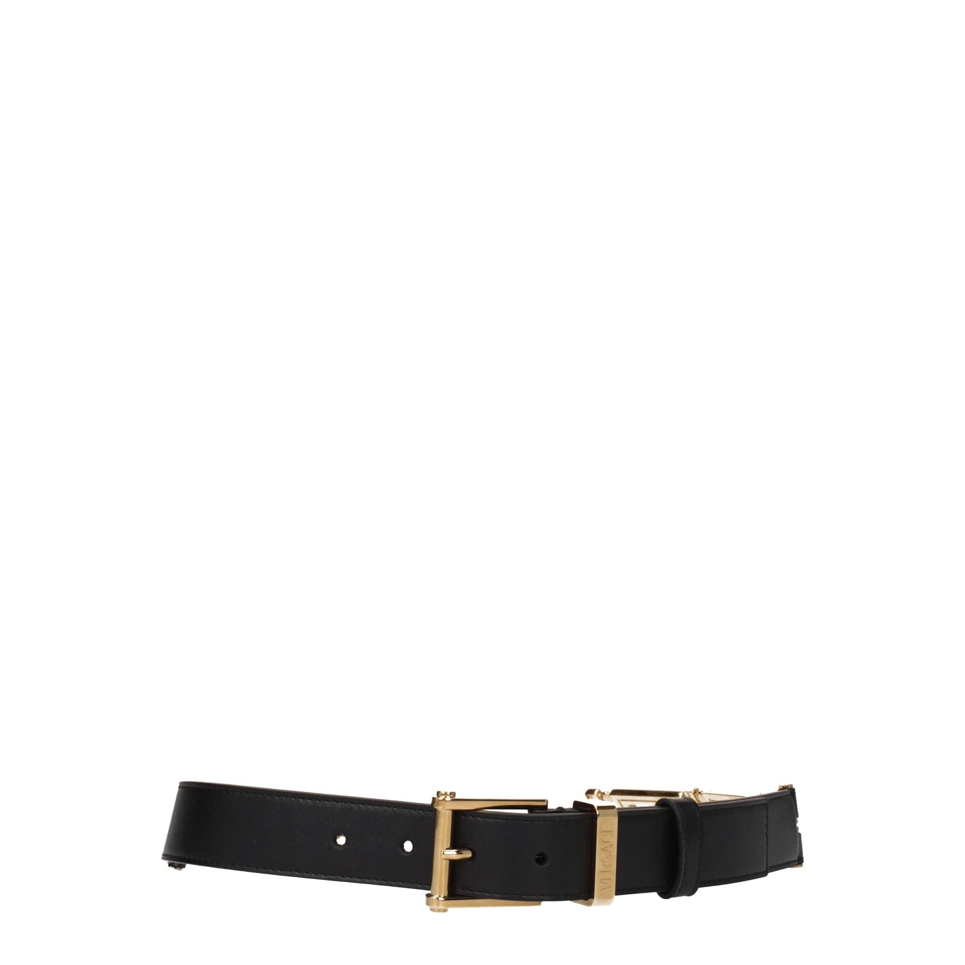 Versace Schwarzer Ledergürtel