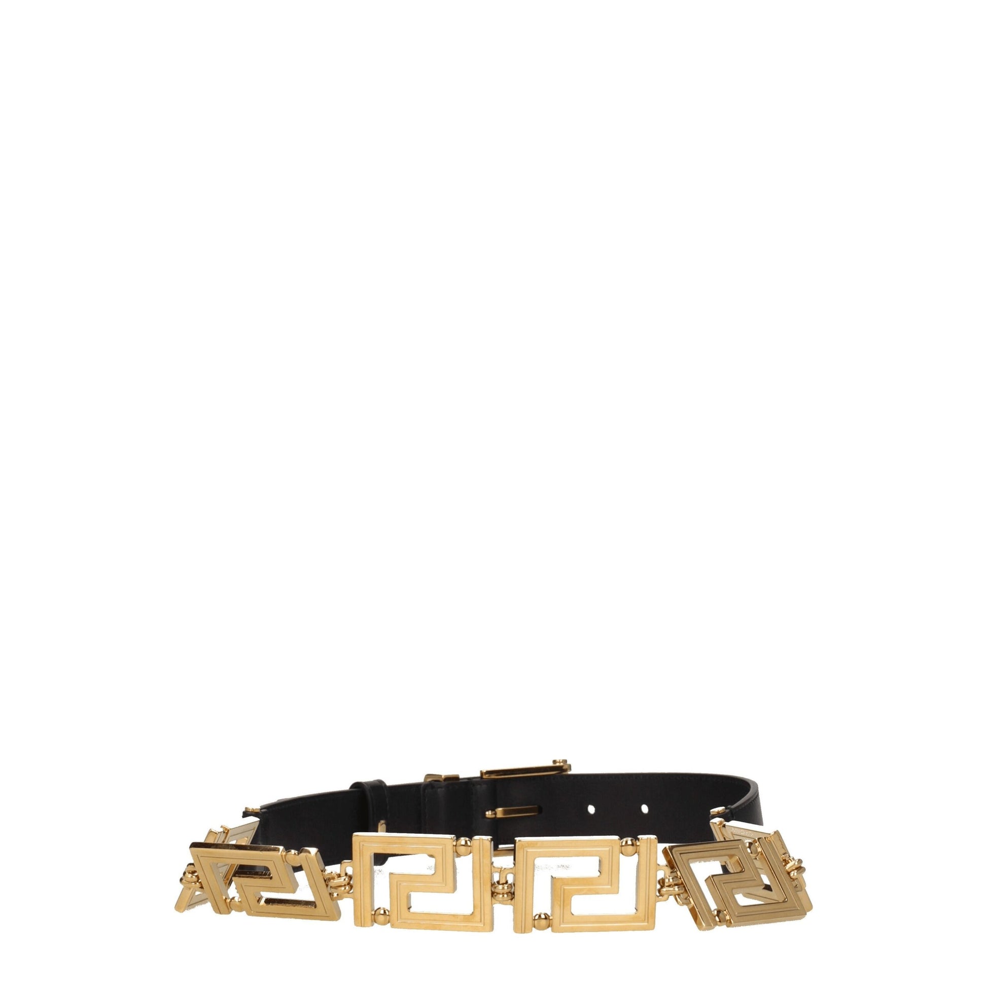 Versace Schwarzer Ledergürtel