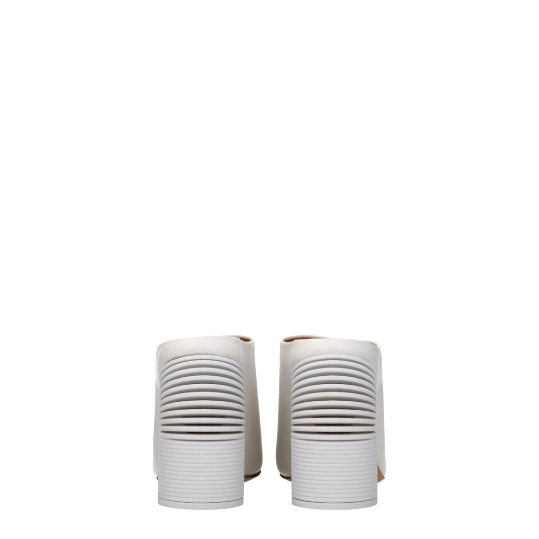 Off-White White Leather Platform Sandals