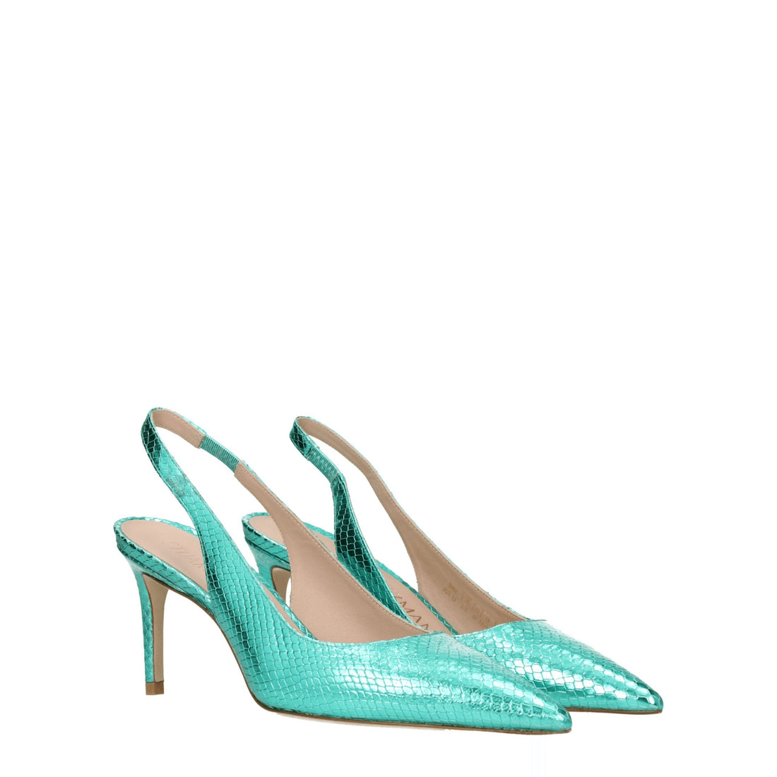 Stuart Weitzman Green Leather High Heel Pumps