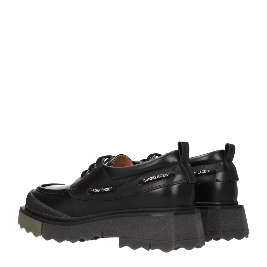 Off-White Black Leather Oxfords And Derby
