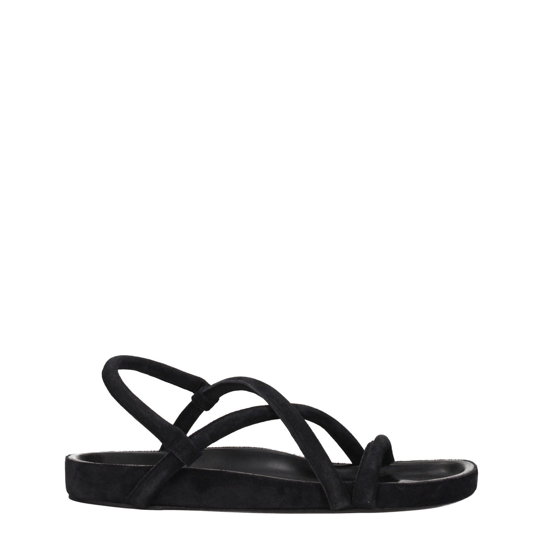 Isabel Marant Black Leather Flat Sandals
