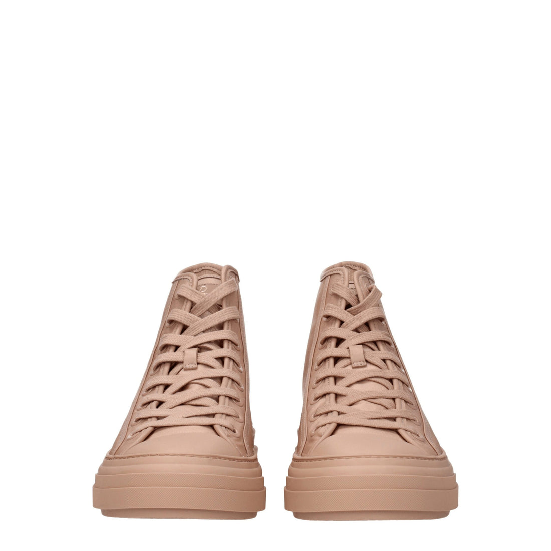 Valentino Garavani Pink Fabric High Top Sneakers