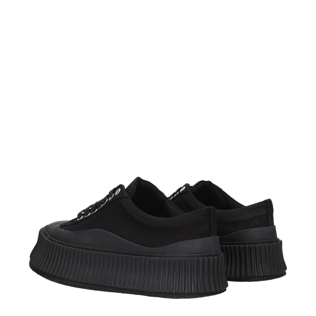 Jil Sander Black Fabric Sneakers