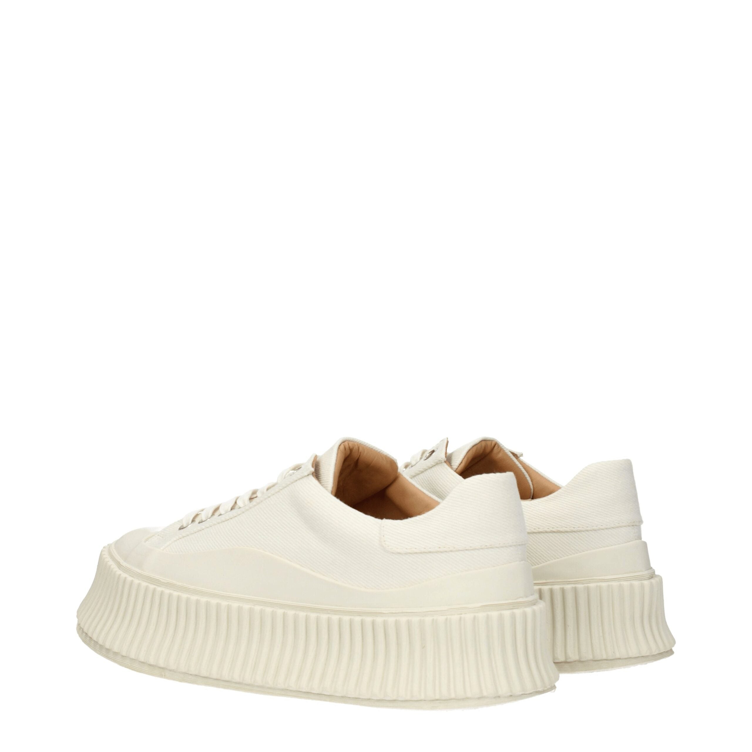 Jil Sander White Fabric Sneakers