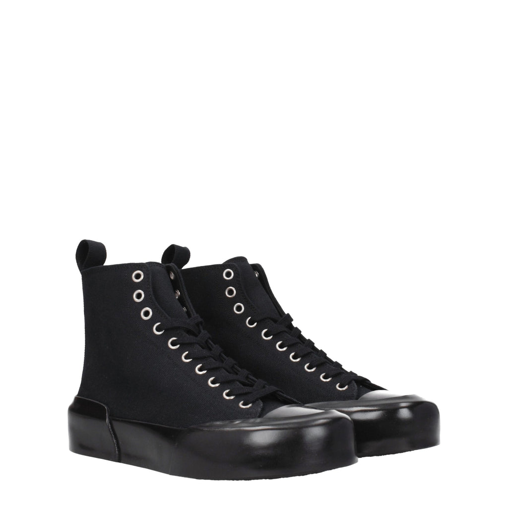 Jil Sander Black Fabric Sneakers