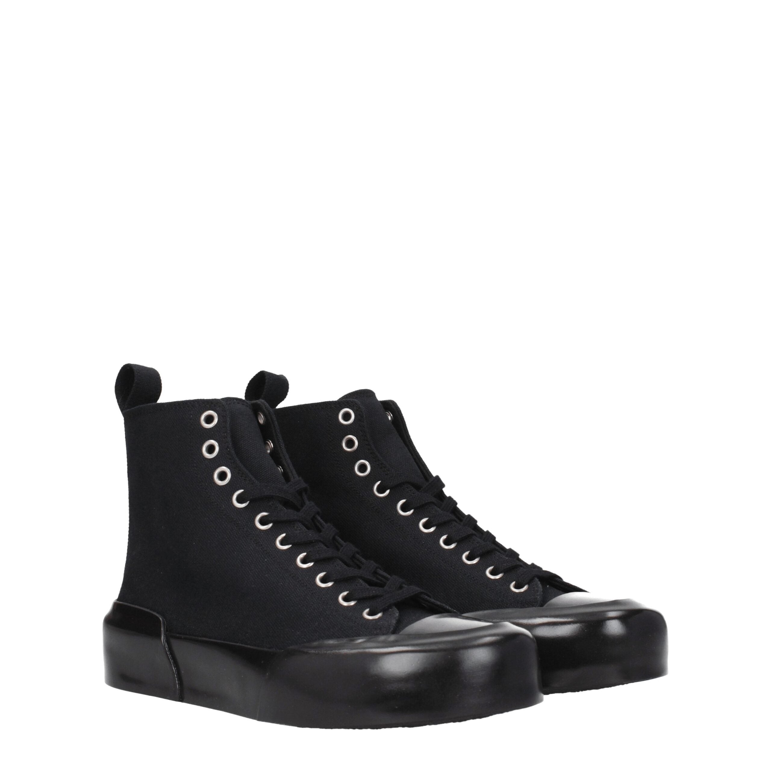 Jil Sander Black Fabric Sneakers