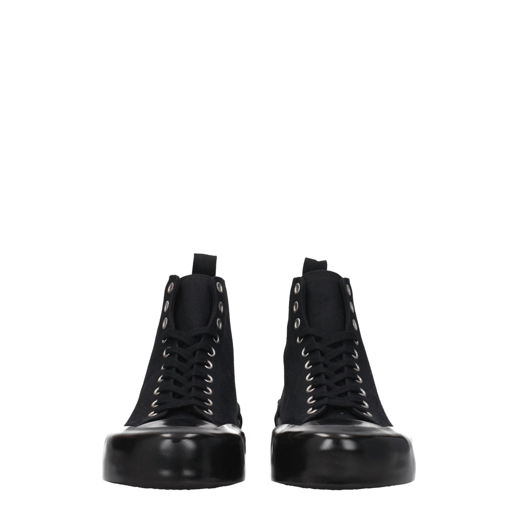 Jil Sander Black Fabric Sneakers