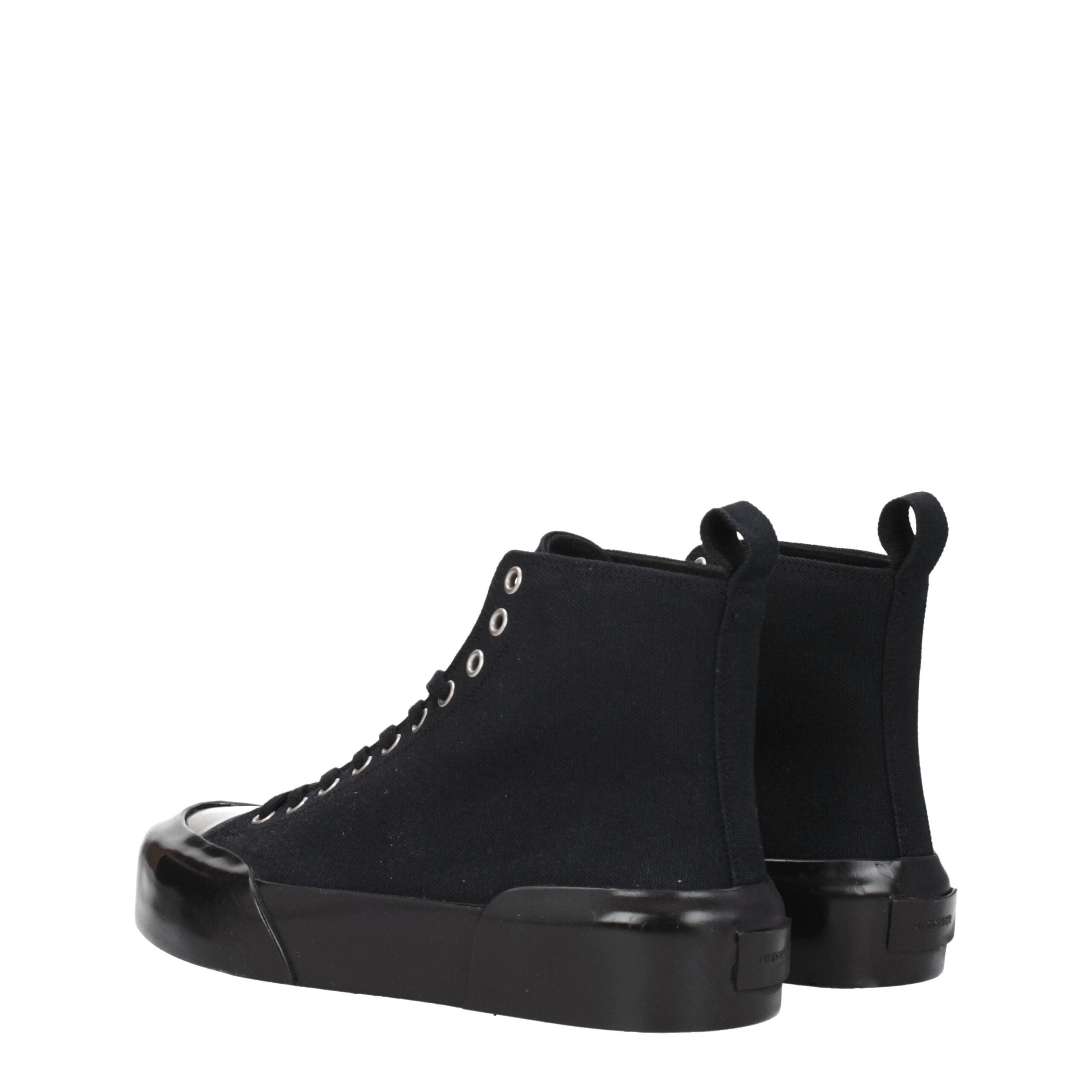 Jil Sander Black Fabric Sneakers