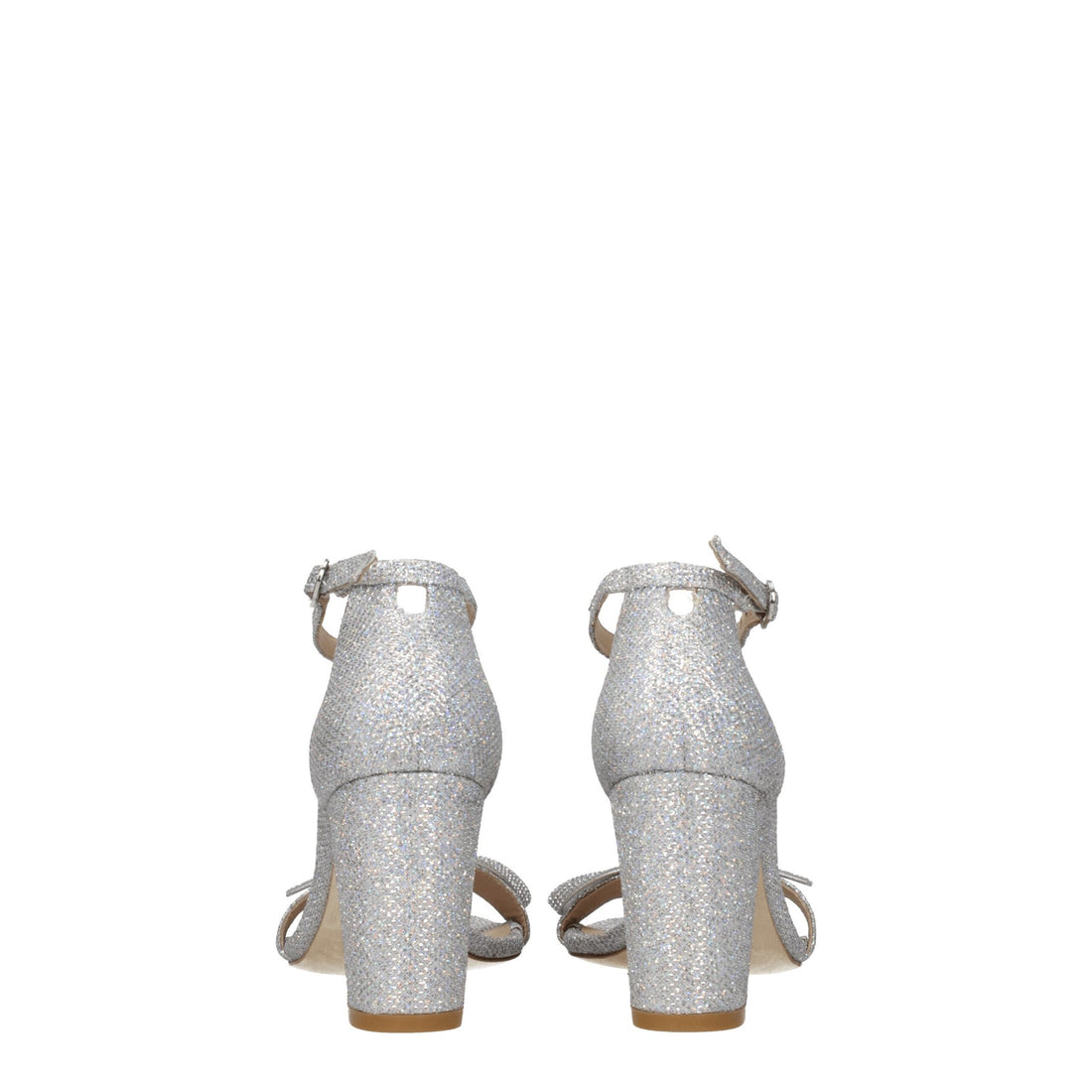 Stuart Weitzman Gray Fabric Platform Sandals