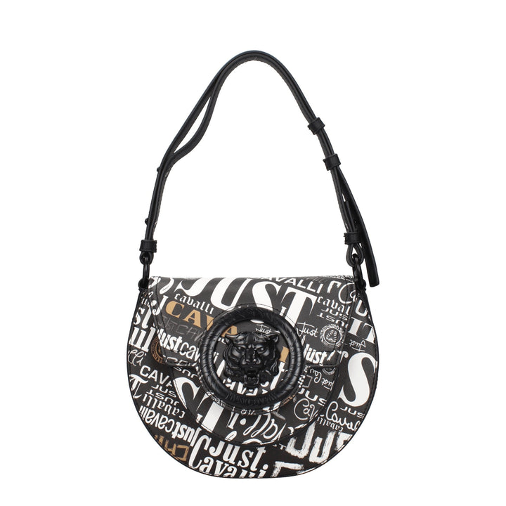 Just Cavalli Black Polyester Shoulder Bag
