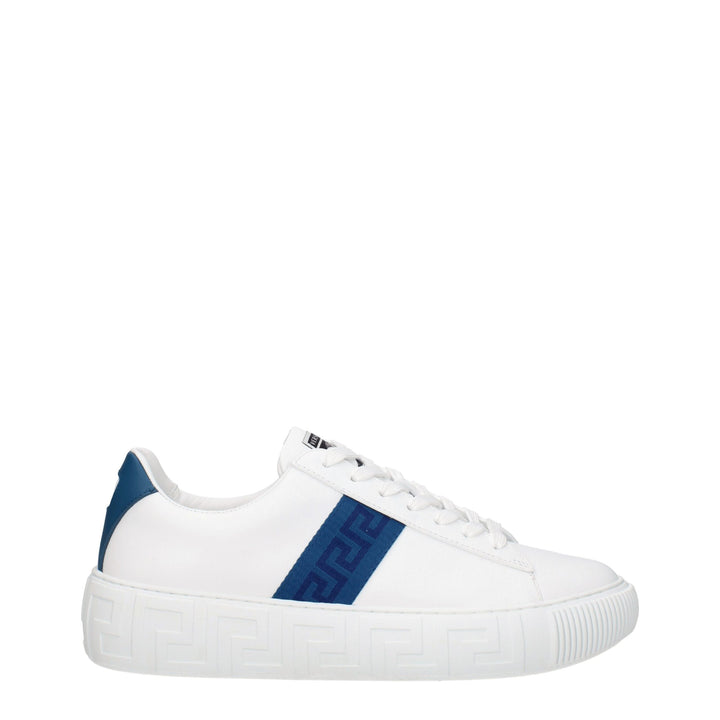 Versace White Leather Low Top Sneakers