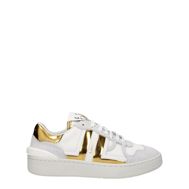 Lanvin White Fabric Low Top Sneakers