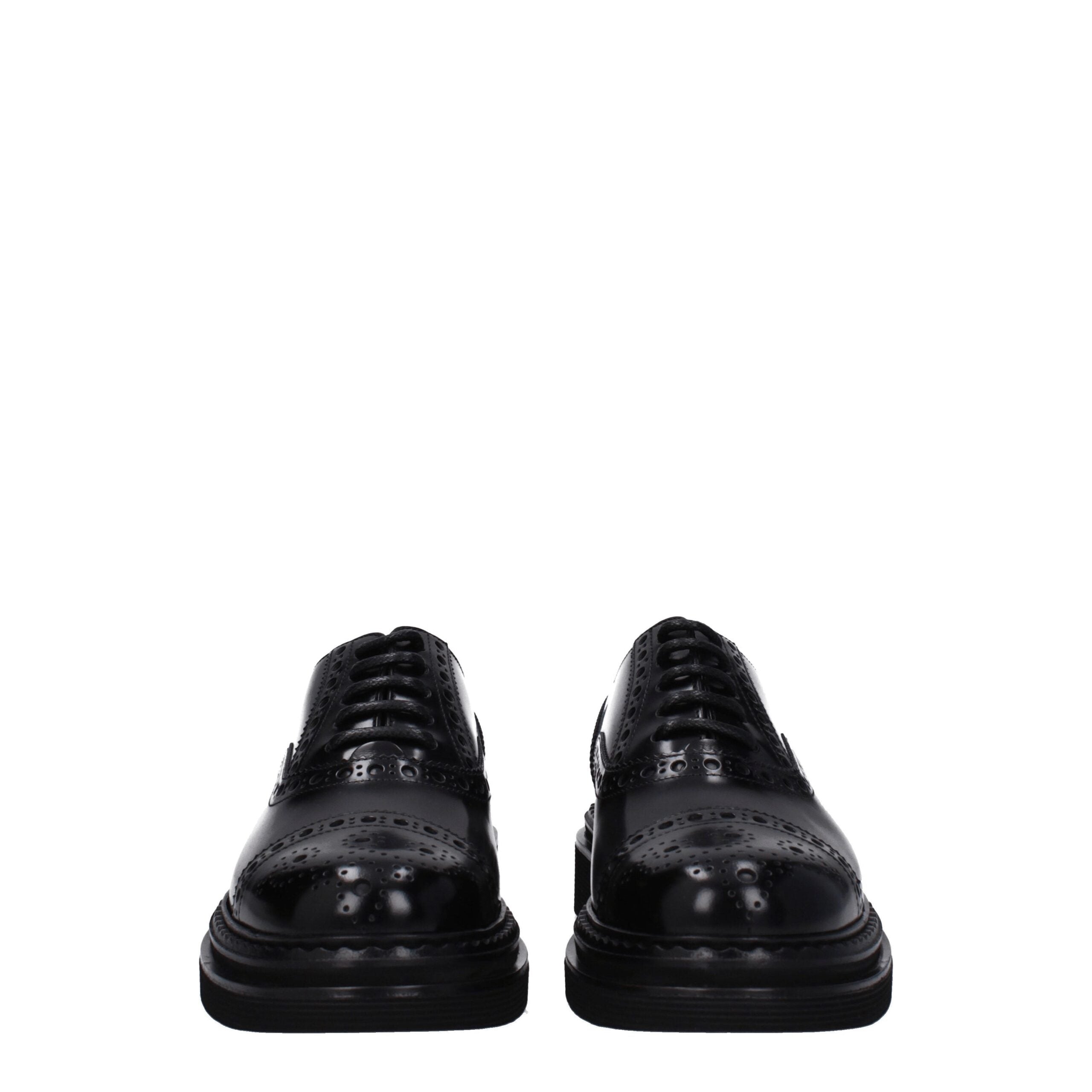 Dolce & Gabbana Black Leather Oxfords And Derbies