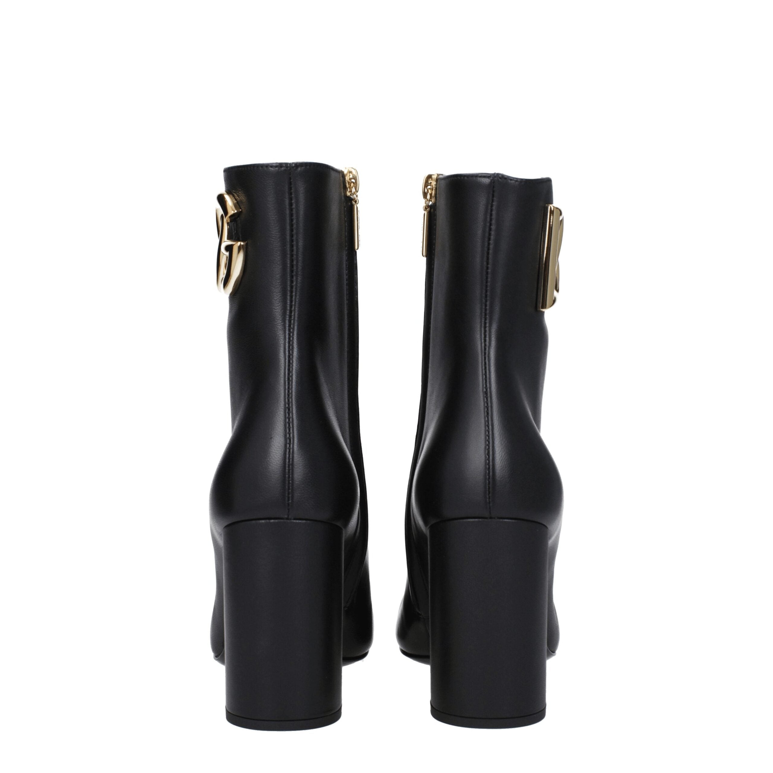 Dolce & Gabbana Black Leather Ankle