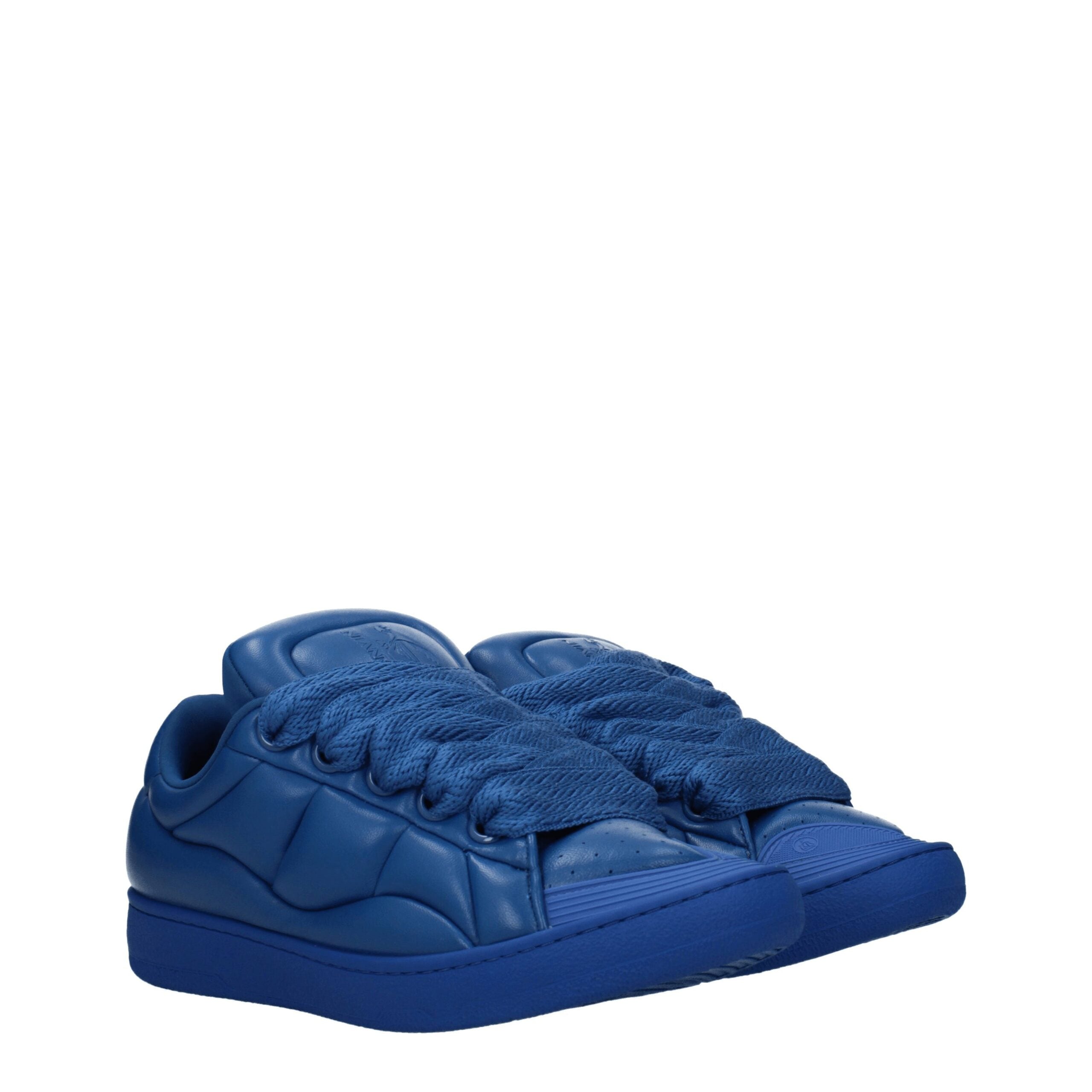 Lanvin Blue Leather Sneakers