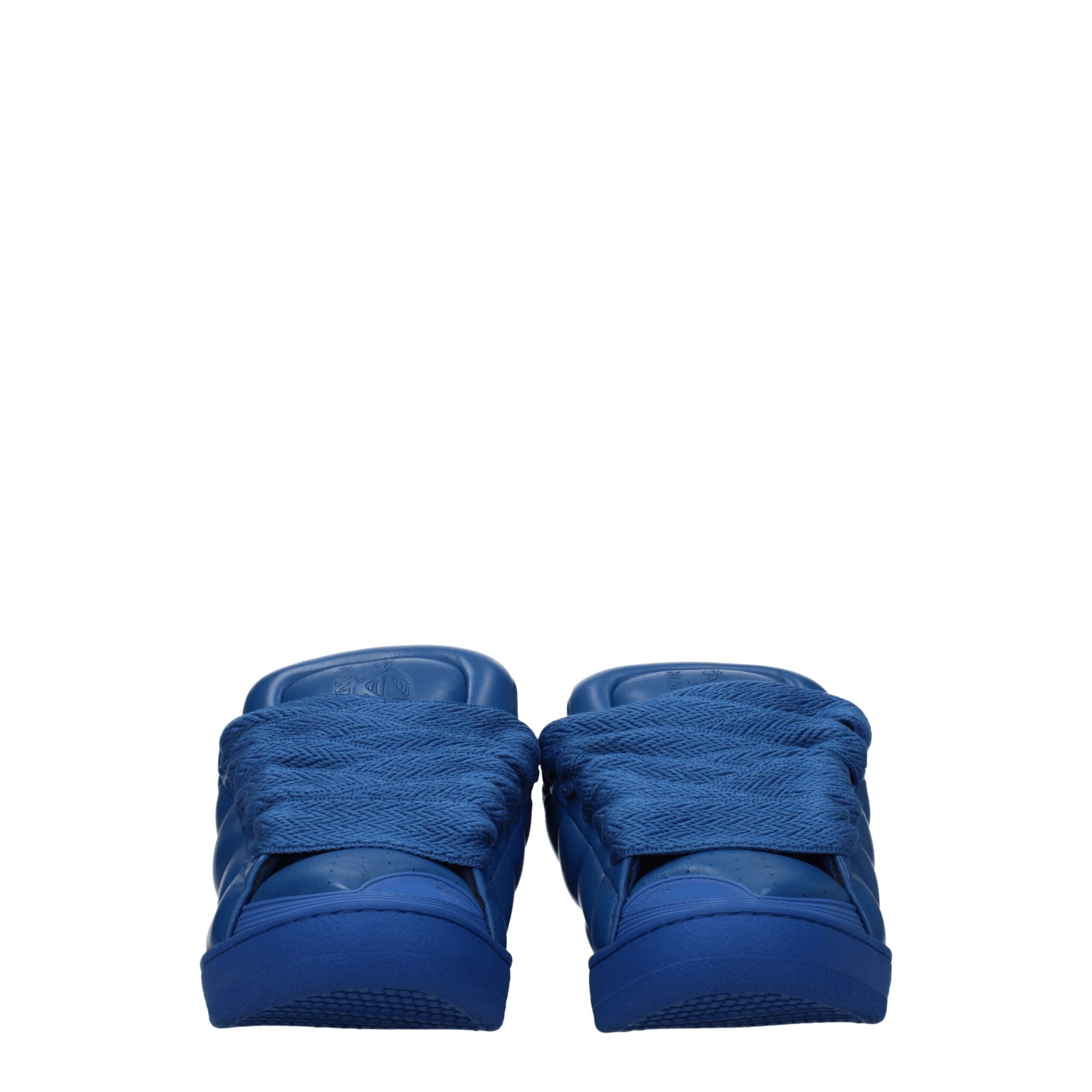 Lanvin Blue Leather Sneakers