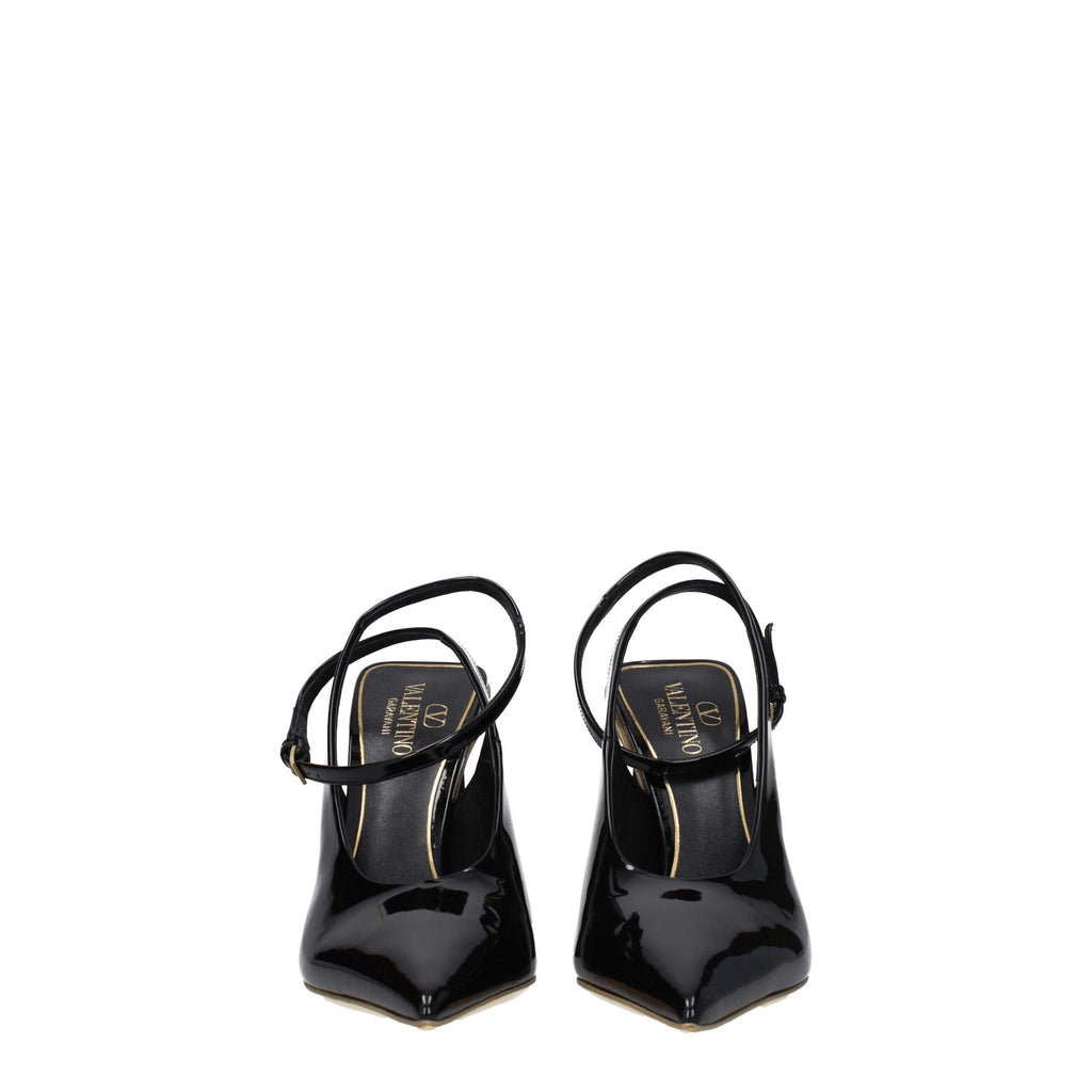 Valentino Garavani Black Leather Sandal